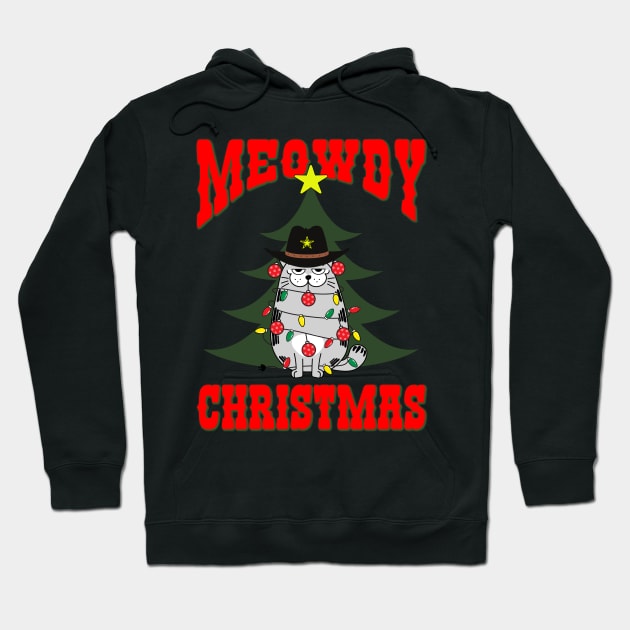 Meowdy Christmas Hoodie by Blended Designs